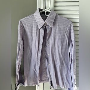 J. McLaughlin size 6 Lavender gingham button down